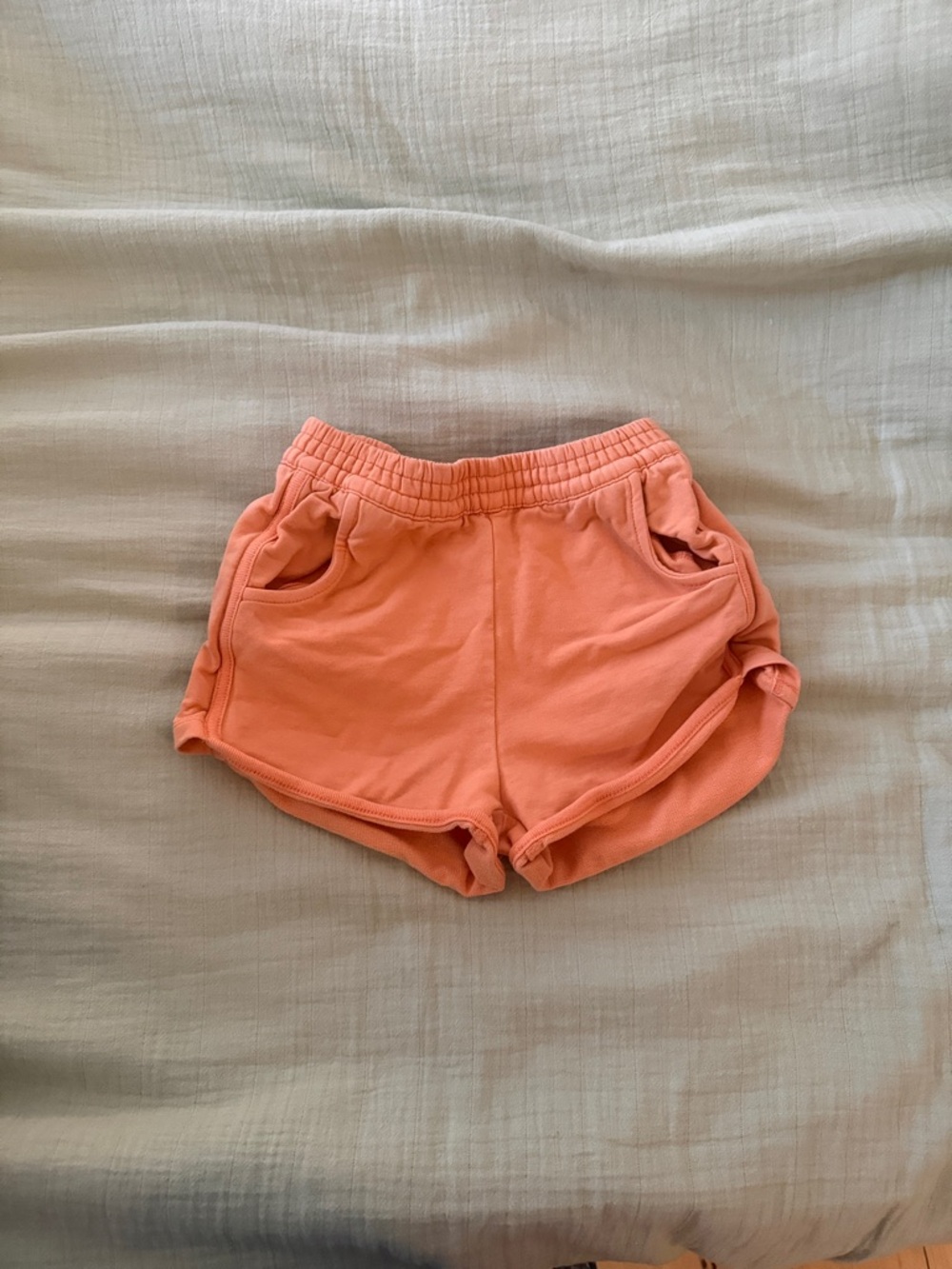 Hanna Andersson Peach-Orange Elastic Waist Shorts
